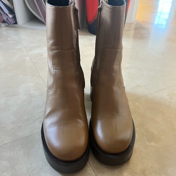 Brown Leather Simon Miller Platform Boots - Picture 2 of 5